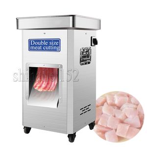 Fatiador de carne elétrico de aço inoxidável, pedaços comerciais, máquina de corte de carne totalmente automática, cortador de vegetais
