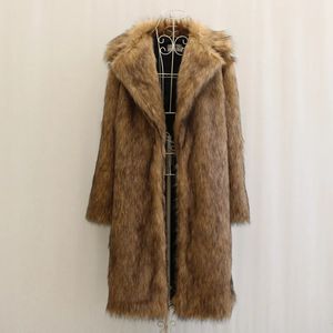 Mäns päls faux päls veste d'hiver chaude en fausse fourrure hour hommes combinaison de fourrure hour hommes veste longue optique vintage grande taille 231205