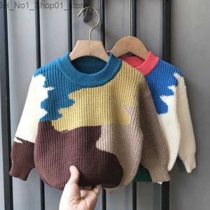 Cardigan Baby Girls Sweaters Autumn Winter Multicolored Soft Knitted Sweater Kids Round Neck Pullover Loose Coats Outerwear 2-8y Q231206