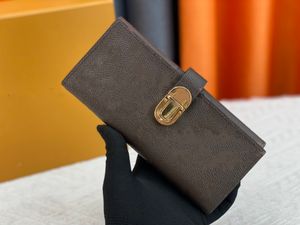 ファッションウォレットデザイナージッパーウォレットメンズとレディースのハンドバッグ高品質のクラシックレターコイン財布オリジナルボックスラティス名刺ホルダー58288