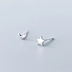 Kolczyki stadnorskie MLoveACC 925 Srebrny Star Moon for Women Mała słodka biżuteria modowa Brincos