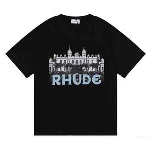 Купить дизайнерские мужские футболки Rhude на распродажу. Летние футболки 2023. Топы. Поло с буквами. Футболки с вышивкой. Одежда. Футболки с короткими рукавами. Футболки Eu S-xl UW27.