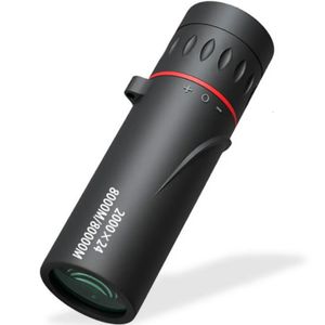 Telescope Binoles HD 2000x24 Monocular Powooming Focus Green Film Binocular Optical Hunting Tourism dla na świeżym powietrzu 231206