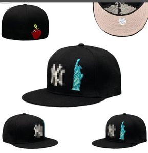 Cappelli da baseball da uomo Yankees aderenti Taglia Cappelli snapback LA Serie mondiale Cappellini sportivi bianchi Hip Hop SOX Chapeau Cuore grigio Stitch 