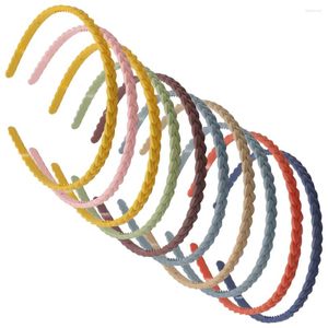 Bandanas 10 Pcs Twist Braid Headband Plaited Braided Headbands Hair Decor Women Accessories Weave Novel Plastic Accessory Miss Wigs