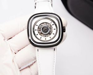 Orologio meccanico completamente automatico da uomo SEVE, con un diametro di 45 millimetri, cassa in acciaio di precisione e un orologio di lusso di alta qualità