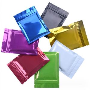 カラフルなアルミホイルパッケージングバッグ新しいヒートシールされたサシェポーチプラスチックマイラーリサイクル可能なフォイルシールフラットパッケージティーバッグ