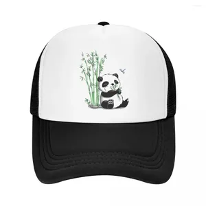 Ball Caps Cool Panda Bear Trucker Hat Women Men Custom Adjustable Unisex Baseball Cap Hip Hop Snapback