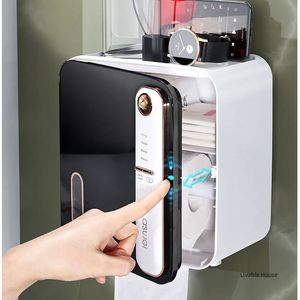 Toalettpappershållare Intelligent aromaterapi lådor Box Roll Storage Rack Nail Free Waterproof Holder 231205