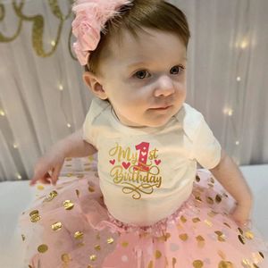 Mädchenkleider Baby Sommer Mädchen Kleid Erster Geburtstag Kuchen Crushed Kleidung 2-teiliges Set Tutu Baby Mädchen Set 2312306