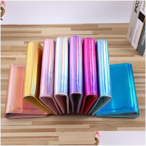 Filing Supplies Wholesale 8 Holographic Colors Loose Leaf Filing Supplies A5 Empty Notebook Binder A6 Hologram Budget Binders Pu Leath Dhsu7