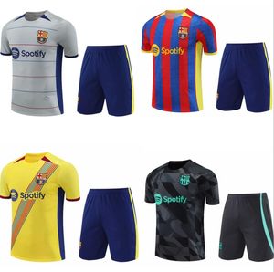 2023 24 Novo Barcelonas Vest Half Tracksuits Futebol Jerseys Barca Treinamento Terno 23 24 Top Quality Barcelona Mangas Curtas Terno Sportswear Survetement