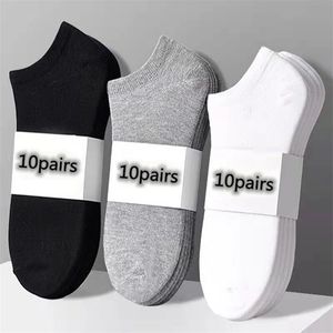 Men's Socks 10pairs low black and white gray men's socks breathable sports short sock's EU3743 231205