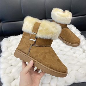 Inverno camurça botas de algodão neve quente tornozelo chelsea botas de neve sola grossa sapatos góticos sapatos de caminhada de pelúcia botas de tornozelo feminino
