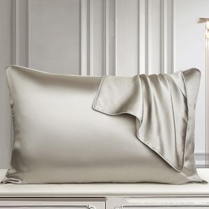 Luxuosa fronha de seda de cetim para quarto sala de estar macia respirável perfeita para decoração de casa