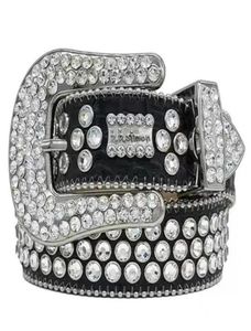 2022 Cintura firmata Simon Cinture per uomo Donna Cintura con diamanti lucenti Nero su nero Blu bianco multicolore con strass scintillanti come regalo8535576