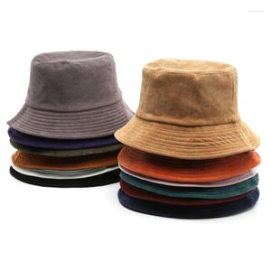 BERETS KPOP WINTER AUTURN CORDUROY BACKET HATS FOR WOMEN MEN BASIN CAP FEDORA CAPS HAT SPORTS OUTDOOR CASQUETTE GORRO SUNSCREEN SUN