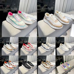 Lyxdesigner regnbågssamling sneakers nama sneaker kvinnor casual skor vår sommar mode handgjorda sömmar gjorde 35-42 10a