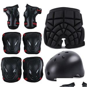 Skate Protective Gear Skateboard Ice Roller Skating Elbow Hip Pads Wrist Safety Guard Cycling Riding Helmet Protector For Kids Adts Dh8Rl