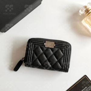 Designer Wallet Channel CC Purse Credit Card Holder Cardholder Short Zipper Womens Lambskin Caviar Leather Women Fashion Classic Purses FenceFind