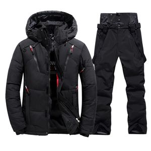 Other Sporting Goods Skiing Suits Winter Thermal Ski Suit Men's Windproof Skiing Down Jacket and Bibs Pants Set Male Snow Costume Snowboard Wear Overalls 231205