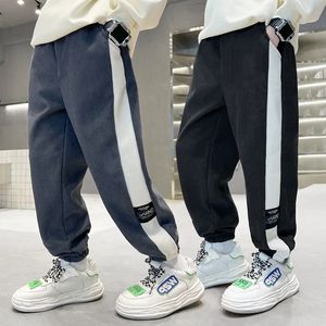 Trousers Boys Pants Spring Autumn Sweatpants for Kids Thicken Teenager School Joggers Children Sports Clothes 4-14years 231206