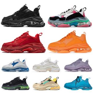 Designer Triple S Shoes Men Women 2024 New Clear Sole 17FW Oversized Balencigas Athletic Belenciaga Shoe Luxury Trainers Fashion Plate-forme Sneakers Outdoor