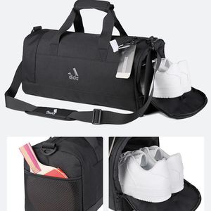 Tyska sportmärke Mens kvinnor Designer Letter Business Travel Påsar Utomhus Fitness Travel Boarding Baging Single Shoulder Bagagepåsar Handväskor Rätt logotyp