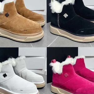 Designer Womens Fashion Winter Suede Pullover Boots Super Luxury Wool Lining Rubber Outsole Mens Casual Snow Boots Outdoor Ski Shoes 35-45