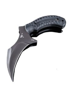 Skarpa och bärbara karambits utomhusöverlevnad Taktisk klokniv Öppna bladkniv Portable Combat Tactical Knife Self-Defens