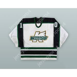 Custom JASON BOTTERILL 10 MICHIGAN K-WINGS WHITE HOCKEY JERSEY NEW Top Stitched S-M-L-XL-XXL-3XL-4XL-5XL-6XL