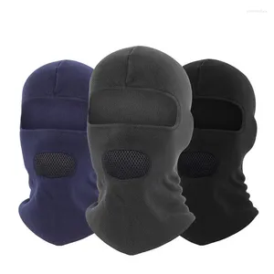 Bandanas Winter Windproof Thermal Full Face Neck Cover Mask Mouth Shield Pure Color Polar Fleece Warm Head Balaclavas Hat For Ski Cycling