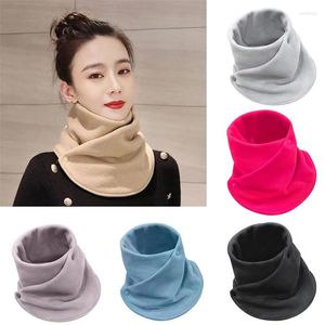 Bandanas Winter Fleece Cycling Neck Scarf Thickened Warm Autumn Sleeve Men Women's Scarves Plush Double Layer Neckerchief Ring