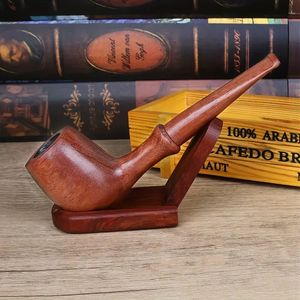 1pc, Classic Straight Handle 9mm Rosewood Smoking Tube, Premium Smoking Tube, Household Gadget, Christmas Gifts, Christmas Supplies, Christmas Party Supplies