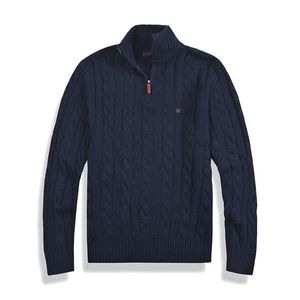 Tipico polo da uomo di design maglione ricamo in lana mezza cerniera addensata collo alto pullover caldo pullover Lauren lavorato a maglia casual felpa in cotone con cavallino