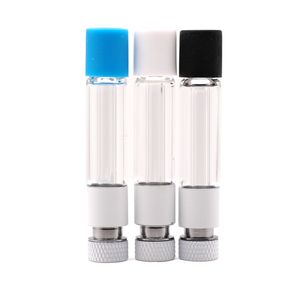 Full Glass Cartridge Ceramic Coil Empty 1ml Pod Push Carts Tank Atomizer 510 Thread Vape Pen