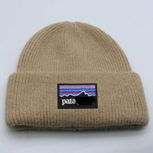 Gorros de cabelo de coelho chapéu outono e inverno grosso quente lã malha pulôver marca na moda versátil proteção para os ouvidos frio 32hn