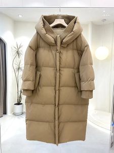 Womens Down Parkas Mens Vests Long Jacket Women Hooded Coat Winter Loose Girls Thick Windbreak 90 white duck 231206