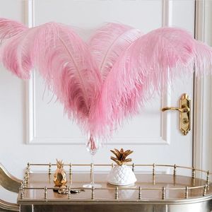 Party Supplies 10PCS Pink Feather Cake Topper Decoration Wedding Headdress Home Craft Fashion DIY Large 30cm