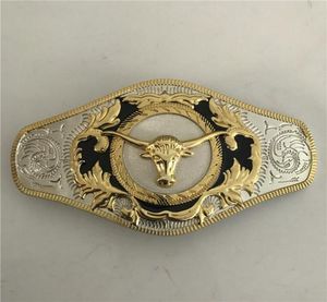 1 Pcs Big Size Gold Bull Head Western Belt Buckle For Cintura Cowboy7092758
