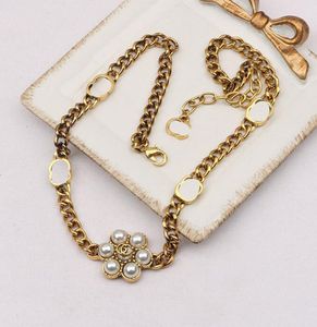 Fashion Gold Plated Vintage G Letter Choker Pendant Necklaces Geometric Sweater Chains Mens Womens Necklace Jewelry