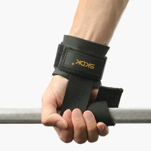 Cinturino per sollevamento pesi con cinturino da polso Fasce per impugnatura da palestra Fitness Powerlifting Forza Allenamento con i pesi Protezione per esercizi Cinturino da polso