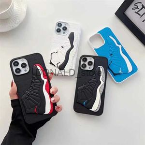 Obudowy telefonu komórkowego Luksusowa wysokiej jakości krzemionka żel 3D Sport Buty telefoniczne dla iPhone 15pro 15 14pro 14 7 8 Plus 13 12 11 Pro XR XS Max Cover J231206