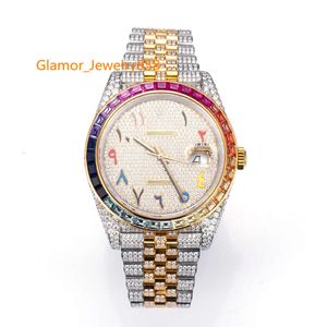 Fully Iced Out VVS Moissanite Diamond Stainless Steel Handmade Custom Hip Hop Watches