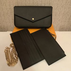 Designer skórzana mała torebka torba crossbody M61276 Luksusowy 3-częściowy zestaw damskiej mody torebki torebki koperty hurtowej