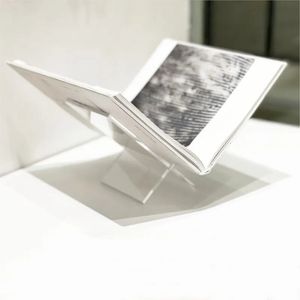 Cell Phone Mounts Holders Acrylic Transparent Book Shelf Display Bracket Art Decoration Simple Desktop Magazine Storage 231206