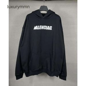 Paris High Version Hoodie Masculino Hoodies Suéteres Manga Solta Suéter Com Capuz Balencigas b Long Family Fita Adesiva Casual Papel Carta Impressão Unissex K09O JSBB