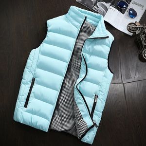 Gilet da uomo 2023 Giacca gilet di alta qualità Autunno e inverno Casual confortevole senza maniche tinta unita cotone addensato 231205