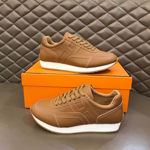 Famous Casual Shoes Men Boomerang Running Sneakers Italy Luxurious Elastic Band Low Tops Brown Calfskin Light Sole Designer VII Fans Fantasy Sports Shoes Box EU 38-45