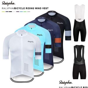 Cykeltröja sätter Rapha 2023 Men s Raphaing Clothing Summer Mtb Bike Suit Cykelkläder Ropa Ciclismo Hombre 230420 Drop Delivery Dhjeb